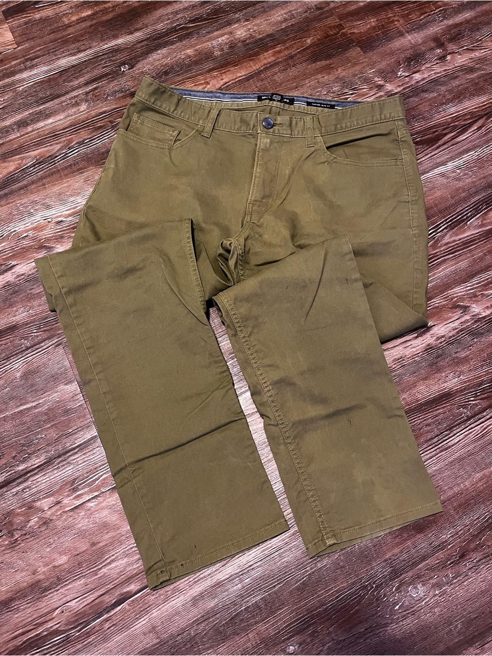 Michael Kors Men's Olive Green Straight-Leg Pants
